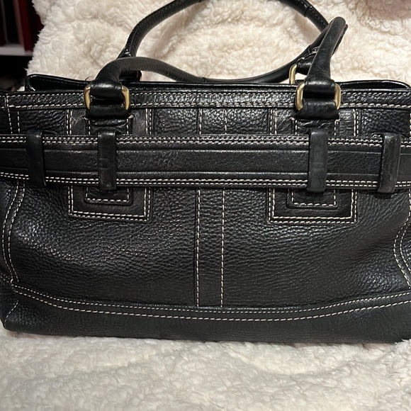 Coach  vintage, Hampton black pebbled, leather satchel - Picture 3 of 8